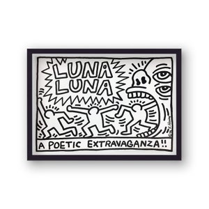 Promoción de poesía Keith Haring Luna Luna Póster