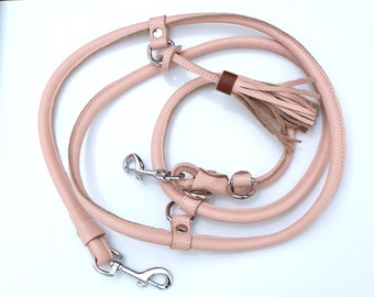 Handmade leather dog leash