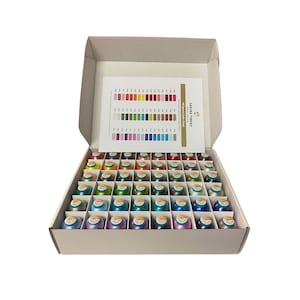Sakura 100% Polyester Machine Embroidery Thread 1000 Yards 40W - 1000m Large Cones - 48 Best Colors Box