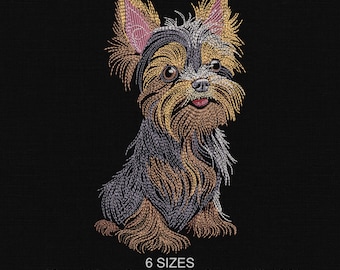 Yorkshire Terrier Embroidery Design: Pet T-Shirt File (Instant Download)