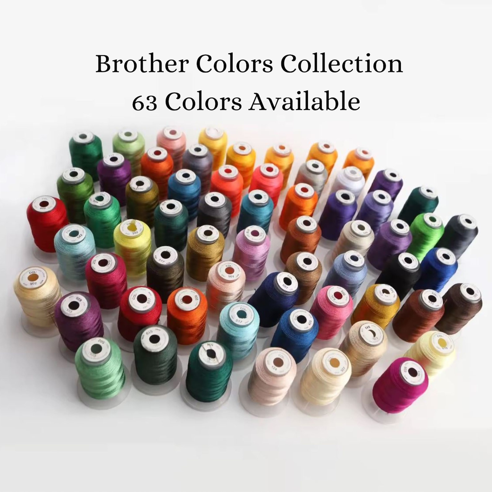 Brother Colors Single Spool 500M (550yd) Polyester Embroidery Machine ...