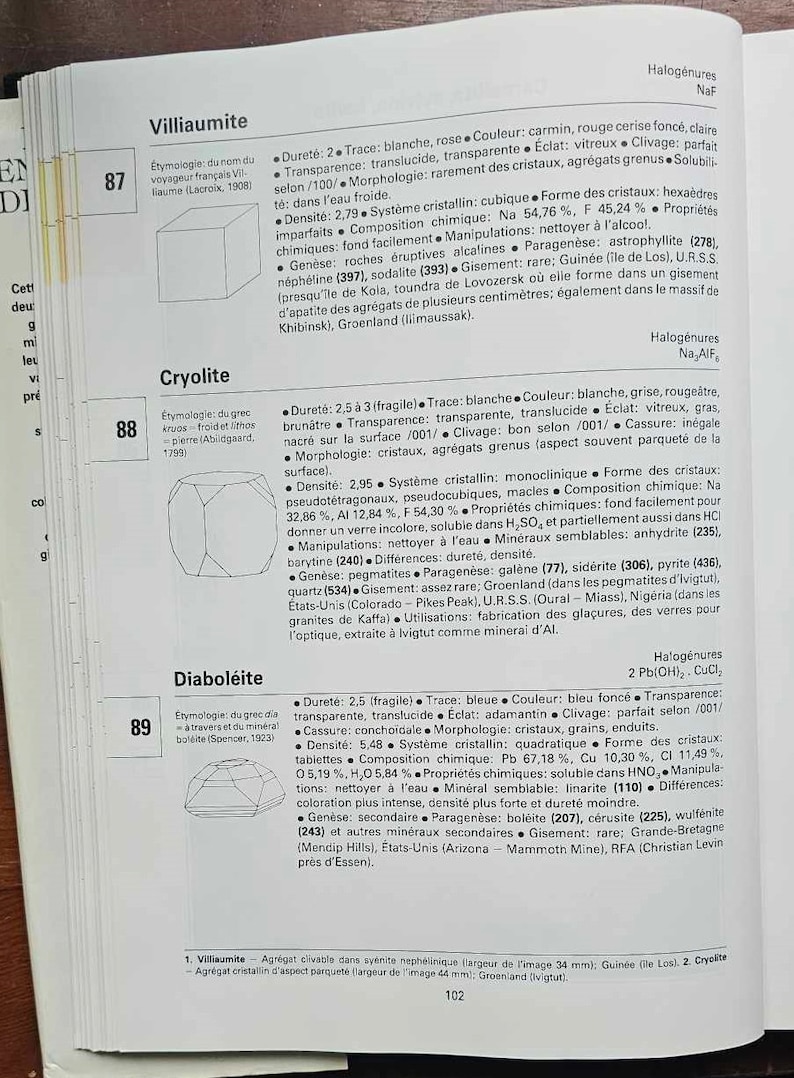 La Gran Enciclopedia de Minerales Gründ 1987 Segunda impresión Usado imagen 3