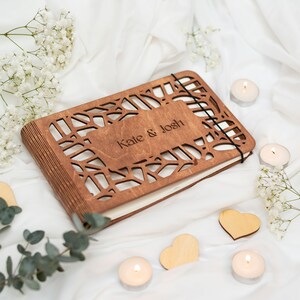 5th Anniversary Gift, Rustic Wedding Polaroid Guest Book, Wedding Photo Album, Personalized Scrapbook, Wood Guest Book, Bridal Shower