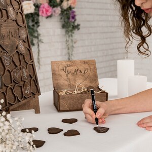 Wedding Guest Book Alternative Wooden Drop Box, Wedding Table Decor, Personalized Wedding Gift, Rustic Wedding Decor, Boho Wedding Decor