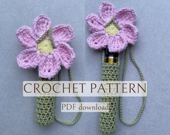 Crochet flower vape/lip balm/pen holder pattern