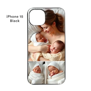 Photo/image personnalisée sur i phone 15, 15plus, 15 max ou Samsung Galaxy s20, s20+, s20 ultra, coque noire ou blanche