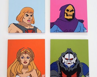 Hand Painted "Masters of the Universe" Coaster Set