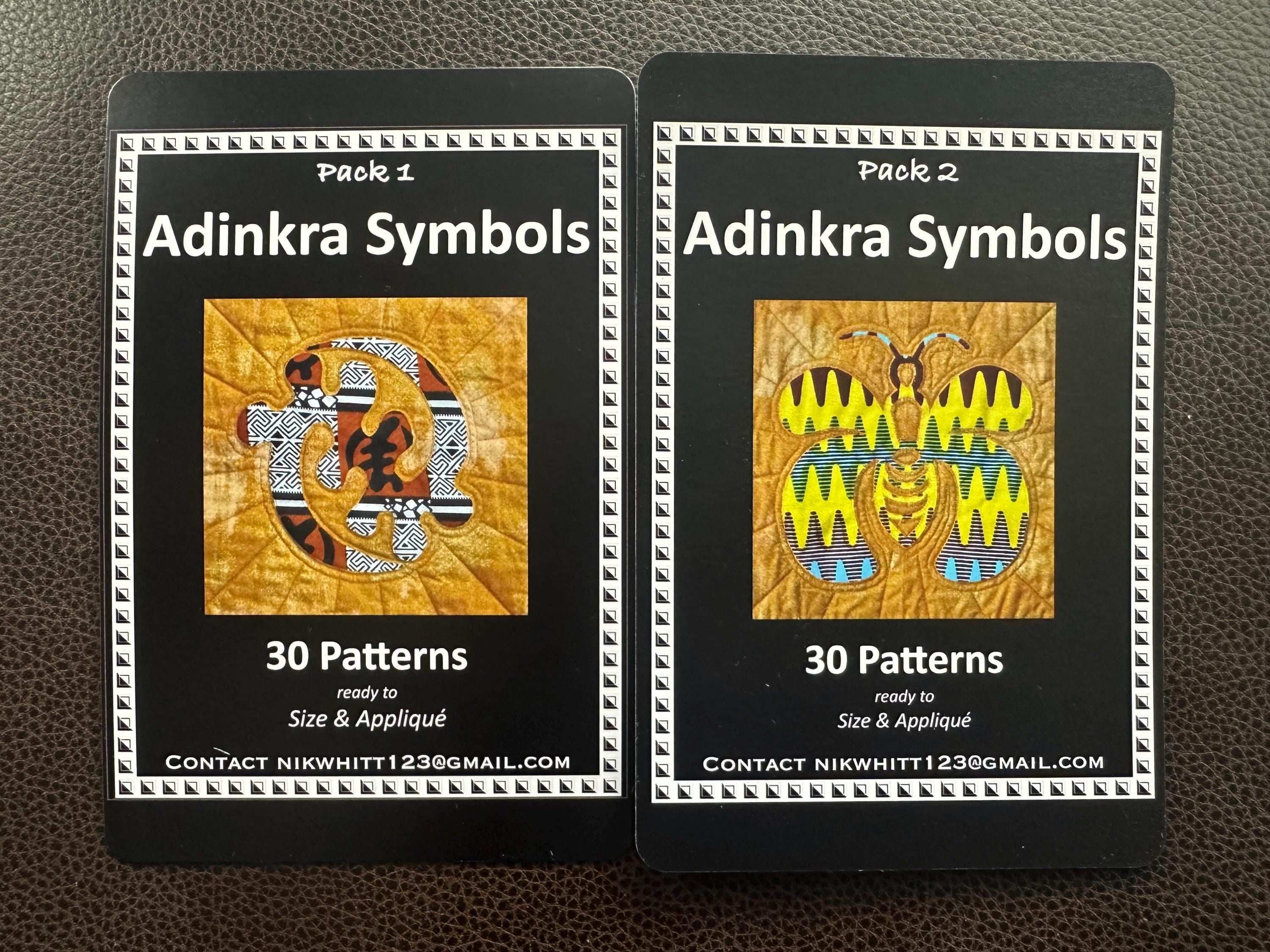 West African Adinkra Symbols: 60 Unique Paper Patterns Ready to Size ...