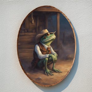Cute Toad Inspired Gift For Her Featuring Frog Oval Wall Decor Perfect For Cottagecore Decor And Housewarming Gifts Or Birthday Gifts