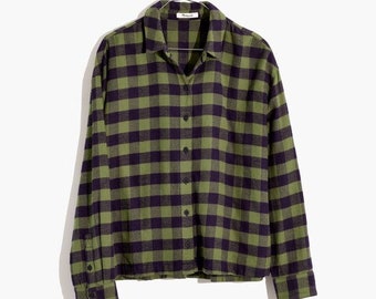 Madewell Flannel Sunday Shirt in Buffalo Check - Size XS