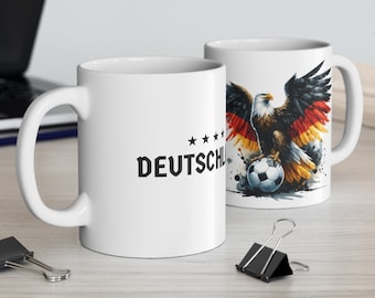 German Eagle Football Mug: Deutschland Ceramic Coffee Cup