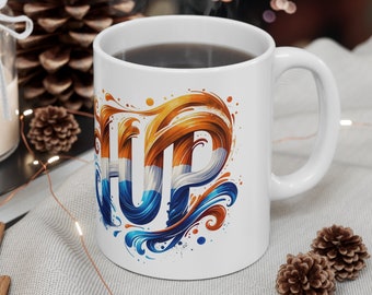 Dutch "HUP" Come-On! Mug - Swirling Dutch Pride Game Day Essential, Netherlands Fan Mug, Holland National Team Mug, Oranje Boys Mug Gift