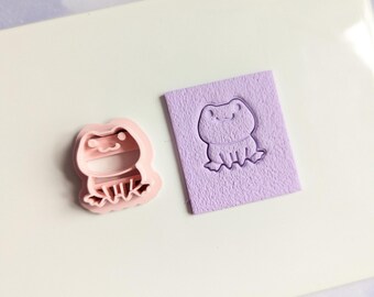Cute frog polymer clay cutter animal clay cutters embossing tools jewellery making supplies spring clay cutters summer clay cutters cute diy