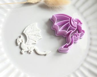 Large dragon polymer clay cutter tools for clay jewellery making supplies clay cutters mirrored pair cutter set polymer clay earrings