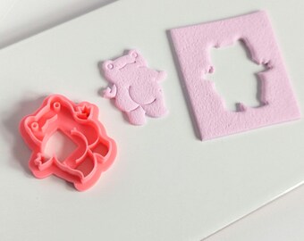 Booty frog polymer clay cutter cute animal polymer clay cutter toad polymer clay cutters jewellery making accessories embossing tools