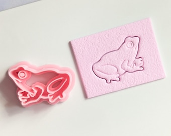 Cute frog toad polymer clay cutter animal clay cutters embossing tools jewellery making supplies spring clay cutters summer clay cutters