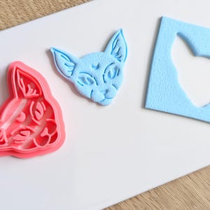 Sphinx cat polymer clay cutter ONE SIZE 35mm cat clay cutters clay tools jewellery making supplies and accessories embossing tools for clay