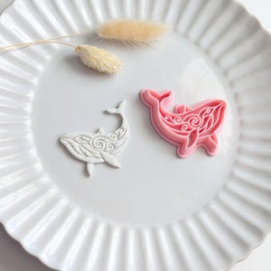 Embellished Whale polymer clay cutter large clay cutters elegant polymer clay cutter clay tools jewellery making supplies earring making