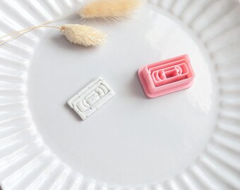 VHS tape polymer clay cutter retro clay cutters embossing tools jewellery making supplies and accessories cutters for clay tools earrings