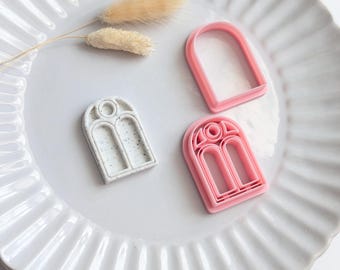 Gothic window polymer clay 2 cutter set window frame polymer clay cutter set witchy clay cutters gothic clay cutters elegant clay cutters