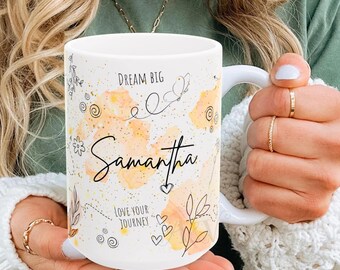 Personalized Affirmation Mug – Daily Mental Health Reminder Cup, Self Care Gift for Her, Best Friend or Mother’s Day Coffee Cup