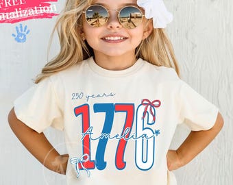 Comfort Colors® Custom 250th Anniversary Shirt, Memorial Day Outfit, 4th of July shirts, custom American flag, Grow With Me Photo Day
