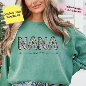 Nana sweatshirt,mama sweatshirt comfort color,mimi sweatshirt comfort colors,comfort color sweatshirt,comfort color custom sweatshirt,Gigi