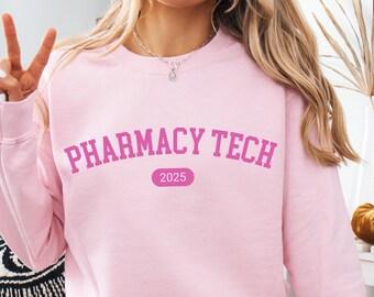 Custom Pharmacy Certified Technician Student Gift Sweatshirt, Pharmacist Iced, Pharmacy Tech Sweater Pharmacy Gift, Pharmacy Nurse gift
