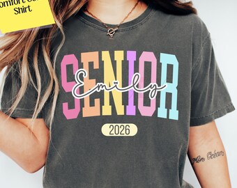 Comfort Colors® Class Of 2026 Handprint Shirt, 2039 Graduation Shirt, Gift for New Student First Day of School, Grow With Me Photo Day Shirt