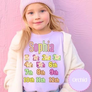 Comfort Colors® Class Of 2038 Handprint Shirt, 2039 Graduation Shirt, Gift for New Student First Day of School, Grow With Me Photo Day Shirt
