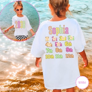 Comfort Colors® Class Of 2038 Handprint Shirt, 2039 Graduation Shirt, Gift for New Student First Day of School, Grow With Me Photo Day Shirt