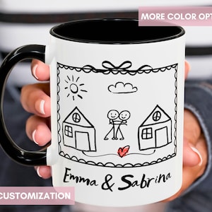 Miles Apart Mug, State to State mug, Personalize Long Distance Best Friend Gift set, Best Sister Birthday Coffee cup, Custom Bestie Gift