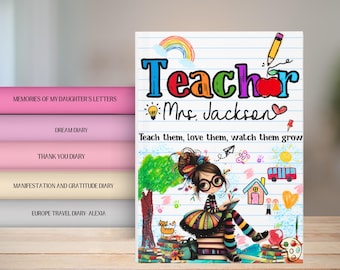 Preschool Notebook,Preschool Teacher,Teacher Gift,Teacher Journal,Thank You Gift for Teacher,Teacher Notebook,Teacher Gift,keepsake journal
