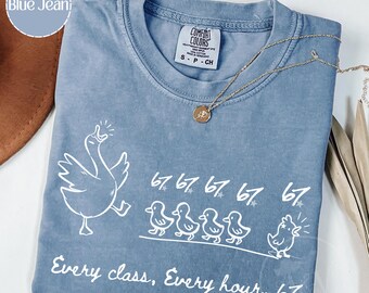 Funny Duck Shirt, Comfort Colors® Ducks Not In A Row Tee, Mental Health Humor, Teacher Appreciation Gift, Quirky Animal Drawing Top