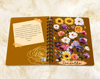 Diario de tapa dura con diseño floral inspirado en Eras, carta en espiral para mi hija, amantes de la música, canciones secretas, set acústico, diario con flores mate