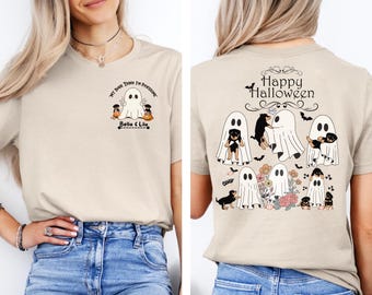 camisa de Halloween para perros, camisa de Halloween para perros fantasma, camisa personalizada para perros de Halloween, camisa divertida de Halloween para perros, camisa de Halloween para mamá de perros, camisa de perro fantasma