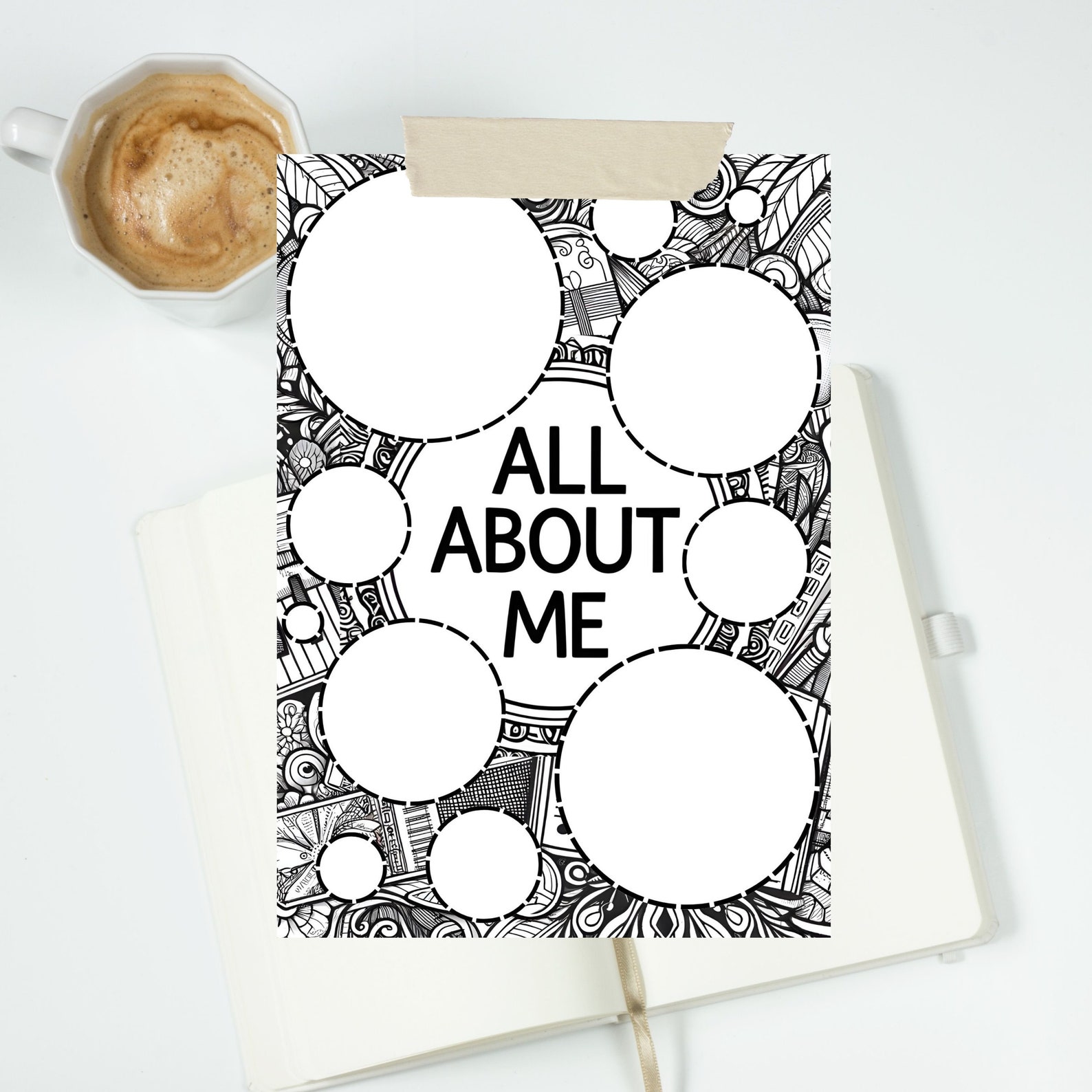 All About Me Printable Worksheet Instant Download PDF, PNG, JPG A4