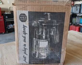 Burgess Vibrocrafters Electric Sprayer, Vintage, 1950's, BVI Electric Sprayer, New Old Stock, Workshop, Paint or Garden Sprayer, Collectible