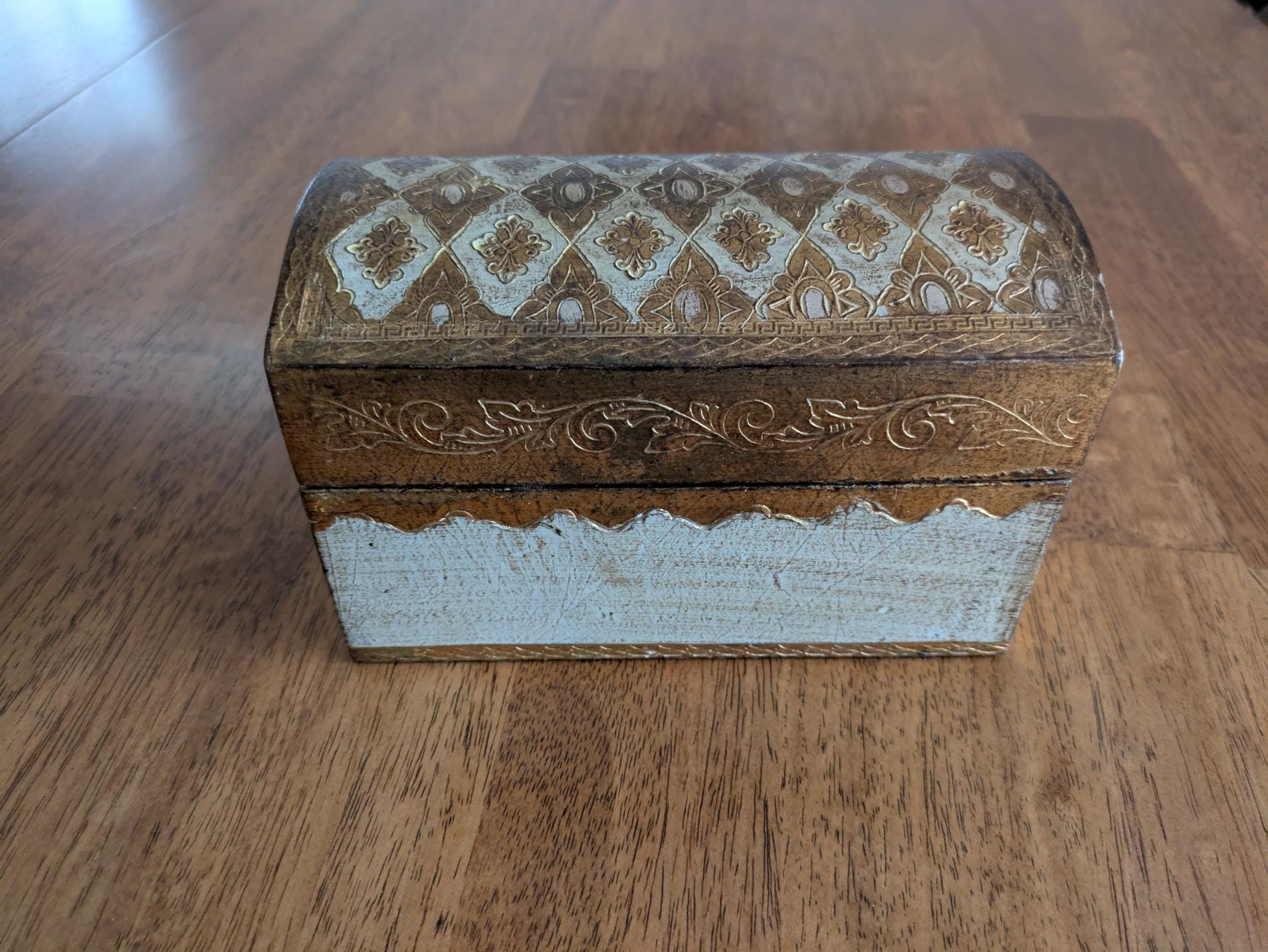 Vintage 1950 Wood Jewelry Box - Etsy