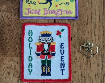Girl Scout Brownies Patches, Vintage, 1990's, Iron on Patches, Girl Scouts, Brownies, Pick a Patch or Pin