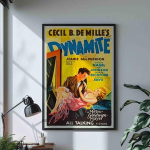 Nostalgic Movie Print: 1920s Cinema Dynamite Poster - Digital Download