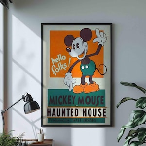 Nostalgic Mickey Mouse Poster - Vintage Cinema Art - Instant Download