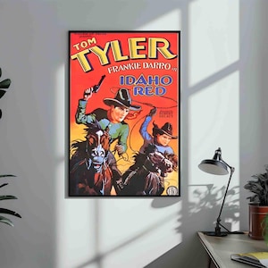 Charming Retro Wall Art: Idaho Red 1929, Vintage Cinema Poster, Instant Download