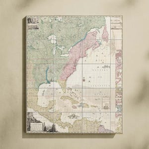 Vintage Map of The United States in 1733 - Perfect for History Buffs and Decor Enthusiasts, Digital Download