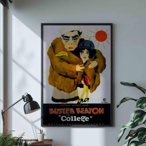 Nostalgic Buster Keaton Movie Poster - Instant Download for Film Buff