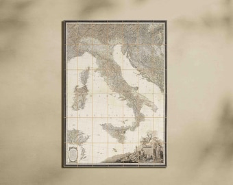 1500年代のイタリアの地図 古代旧世界地図作成 航海の探検