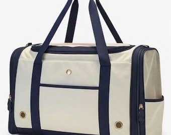 Dog Carrier Airline Approved, Eco Friendly Canvas Pet Carrier, Small Dog Travel Bag up to 8kg, Sustainable Puppy Carrier, Foldable