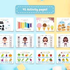 Busy Book Printable Toddler Busy Book Learning Binder Homeschool Resources Preschool Activities Quiet Book Kids Children Book Digital DL image 7