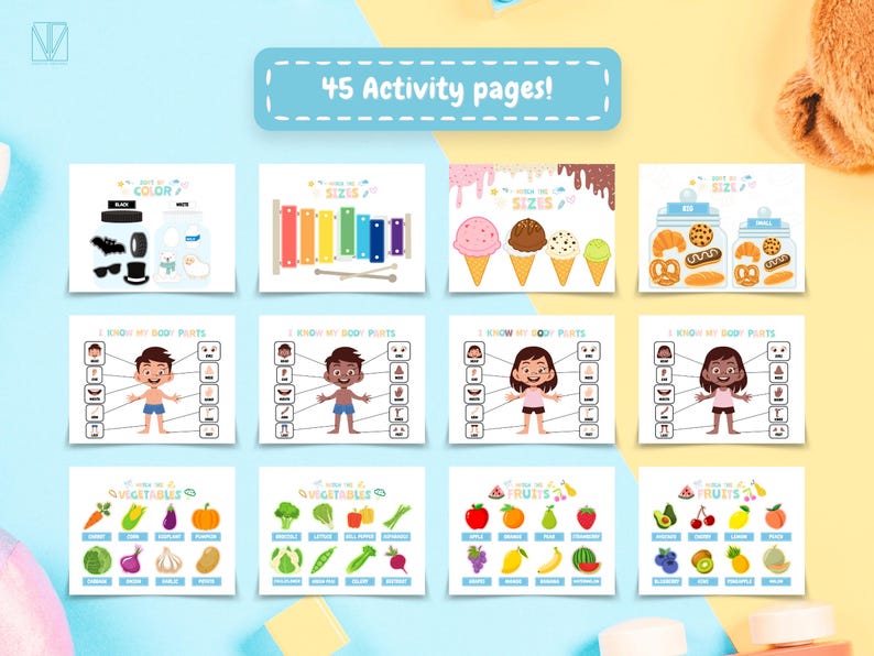 Busy Book Printable Toddler Busy Book Learning Binder Homeschool Resources Preschool Activities Quiet Book Kids Children Book Digital DL image 7