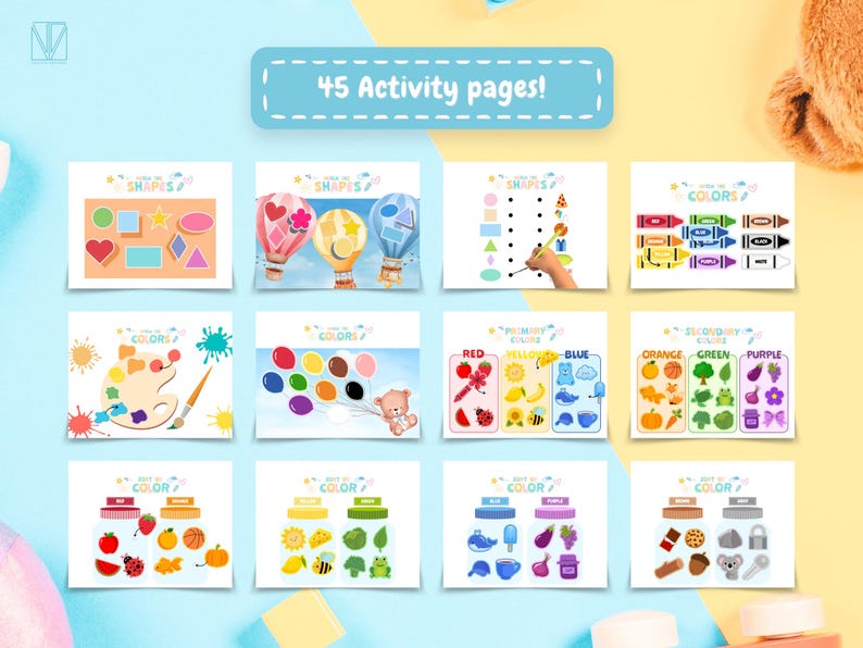 Busy Book Printable Toddler Busy Book Learning Binder Homeschool Resources Preschool Activities Quiet Book Kids Children Book Digital DL image 6